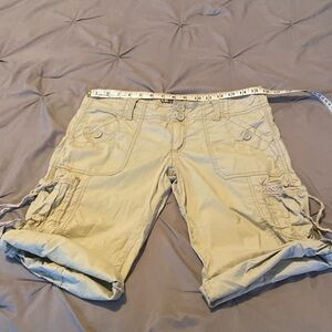 Hollister Khaki Cargo Shorts - M